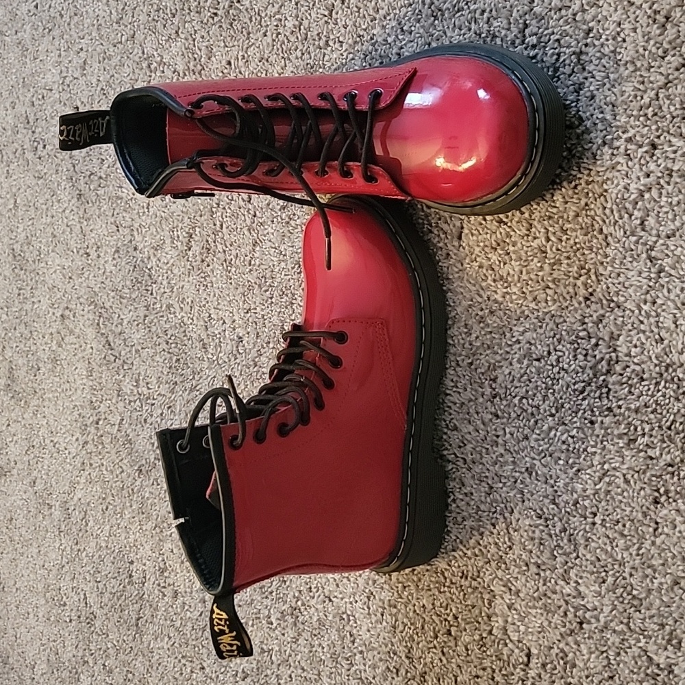 Dr. Martens size 2 cherry red Delaney boots